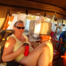 Jan chilling after the boat fire in Puerto Escondido